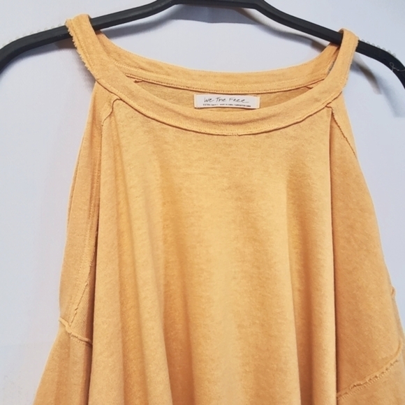 Nwot Free People Chill Out Cold Shoulder Long Sleeve Tee In Creamsicle - Picture 3 of 11